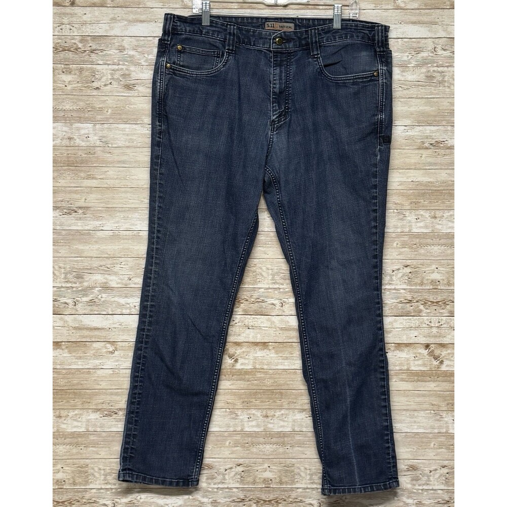 5.11 Tactical Jeans Mens 38x30.5 Blue Straight Leg Denim 5 Pocket Work Casual